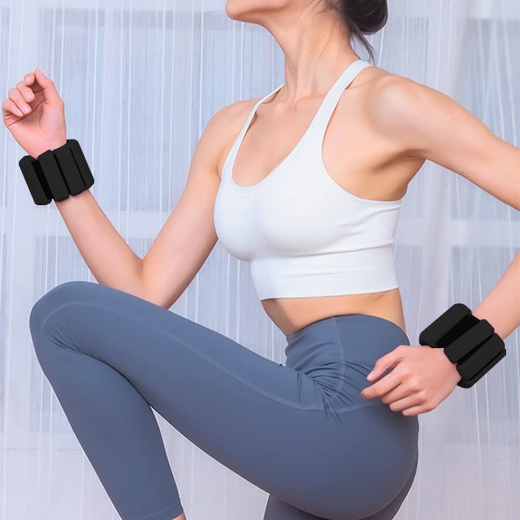 Pesi per Le Gambe con Pesi Regolabili - Pesi da Polso per Uomini e Donne - Coppia da 1 kg (0,5 kg ciascuno) - Allenamento della Forza per Camminare, Correre