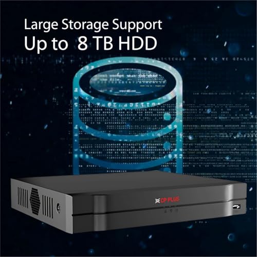 Image of CP Plus 8Ch. Network Video Recorder, Instastream /H.265 /Smart H.264+ Compression, Up to 8MP Resolution, Support 1 SATA HDDs up to 8TB Each, 2 USB Ports, Motion Detection [CP-UNR-108F1]