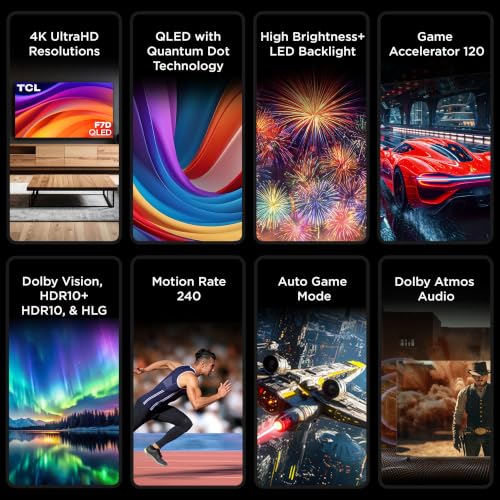 Image of TCL 85-Inch F7D Series QLED 4K UHD Smart TV (85F7D, 2026 Model) | Dolby Vision & Dolby Atmos, DTS | Voice Remote with Alexa | Motion Rate 240, Game Accelerator 120, Auto Game Mode