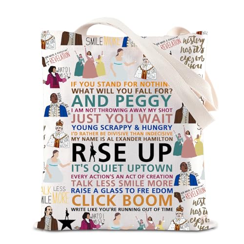 FOTAP Hamilton Quotes Rise Up Tragetasche – Broadway Musik-Fans Geschenk, Rise Up UK, 14.56INCHES