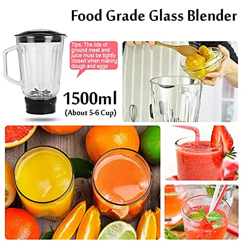 ZDAMN Standmixer 3 In 1 Standfutter Mühle 220V-240V 50Hz 1200W Küchenmaschine Mixer Juicer Mixgerät (Farbe : Red, Size… – Bild 5