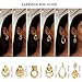 6 Pairs Trendy Gold Plated Knot Earrings for Women Chunky Statement Drop Dangle Teardrop Earrings Lightweight Hypoallergenic Fashion Accessories Gold Jewelry Set Gifts for Women