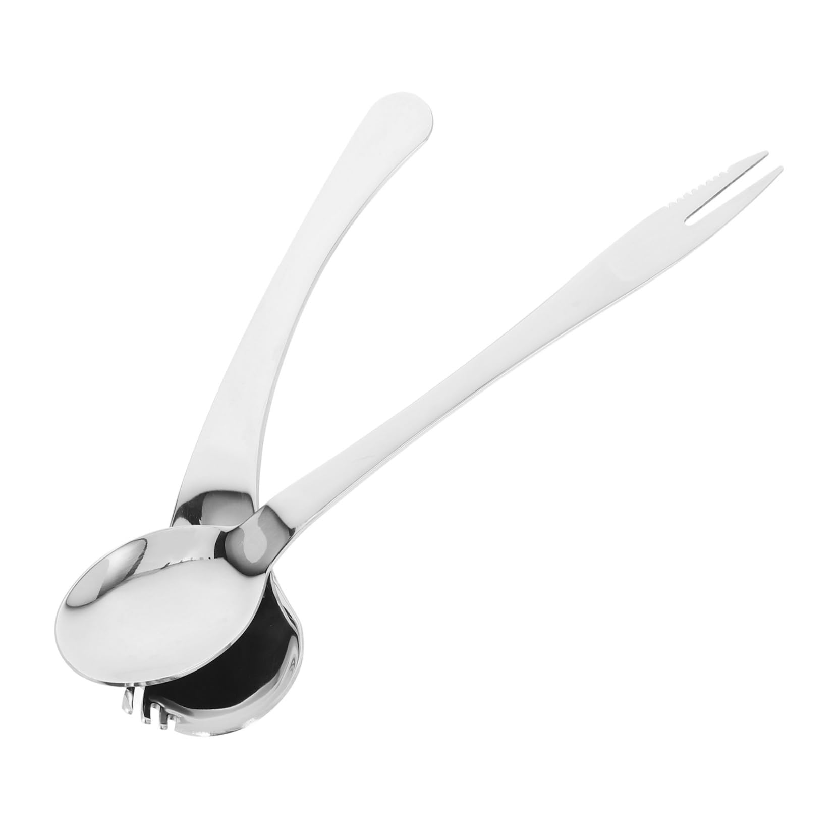 CIYODO Ergonomic Senior Utensils 2pc Adaptive Utensil Set Curved Spoon Fork Comfortable to Hold for Nursing Home Supplies