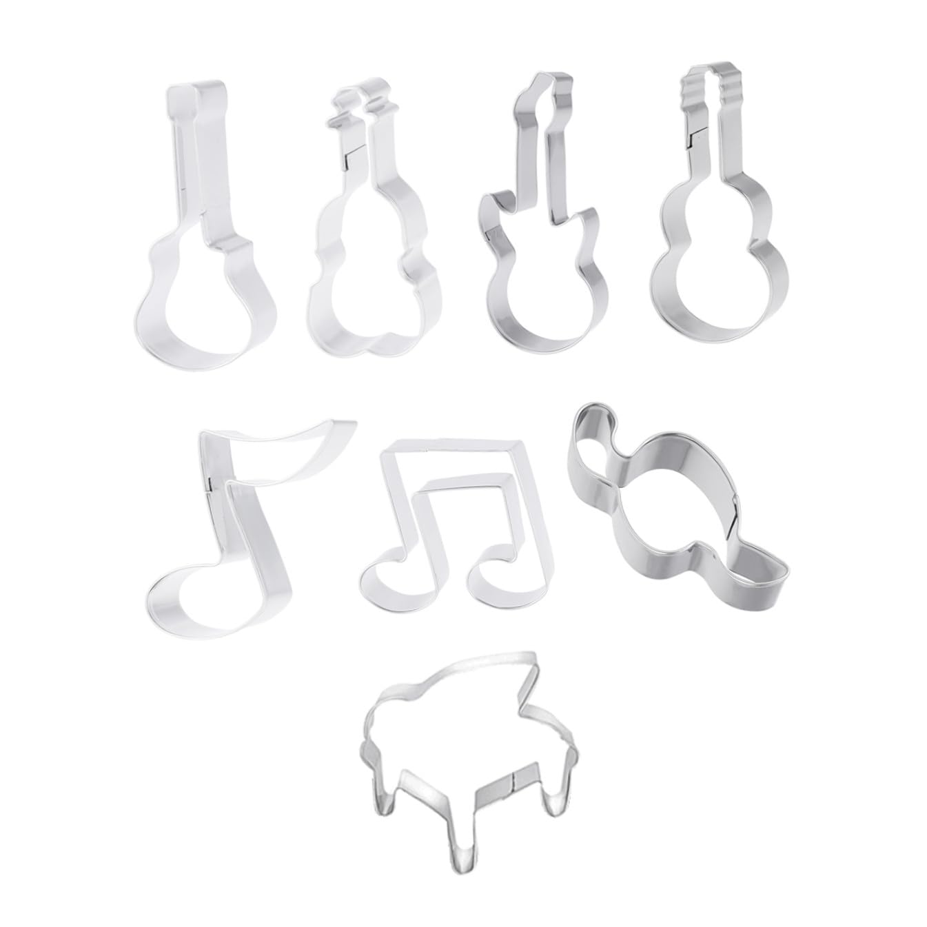 MAGICLULU 24pièces Moule à Biscuits Acier Inoxydable De Emporte Instruments De Musique Pour Décorer Gâteaux Et Biscuits Pour Fêtes Et Anniversaires