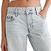 Aeropostale Women's Low Rise Elastic Waist Baggy Jean, Light Wash, Large Short