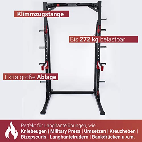 Verstellbarer Half Cage HR400 von Fuel Fitness mit Hantelscheibenständer