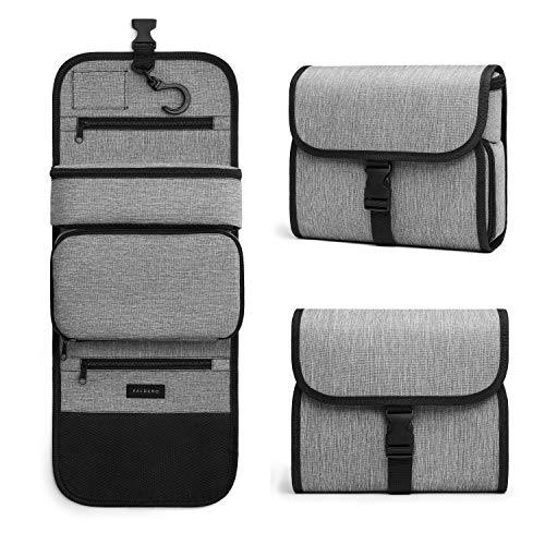 Preisvergleich Produktbild VALDERO® Kulturtasche / Kulturbeutel / Kosmetiktasche zum Aufhängen (Hellgrau, Sydney)