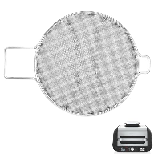 GCQFZ Splatter Shield for Ninja Foodi Smart XL Pro 7-in-1 Indoor Grill, Replacement Stainless Steel Splatter Screen Air Fryer Accessories for Ninja Foodi IG651, IG600, IG601 Air Fryer