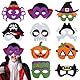 Pellinch Halloween Masken Kinder, 10 Stück Halloween Filzen Maske, Halloween Kinder Cosplay Masken Set, Kürbisgeist Fledermaus Vampir Hexen Maske für Kindergeburtstag Halloweens Fancy Dress Party