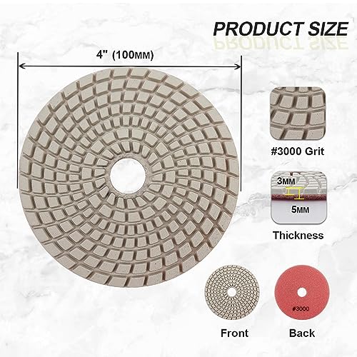 Wet Diamond Polishing Pads 4"/100mm - Image 2