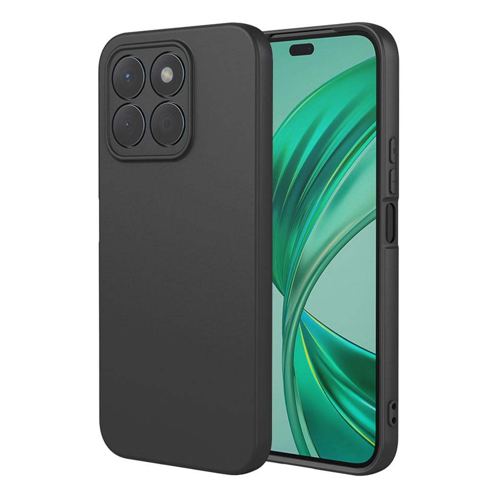 SEAHAI Cover For Honor X7c / Honor 200 Smart 5G With Magnetic Adsorption Function, Ultra Thin Soft Liquid Silicone Case, Elegant Matte TPU Bumper Shockproof Case – Black - View #8