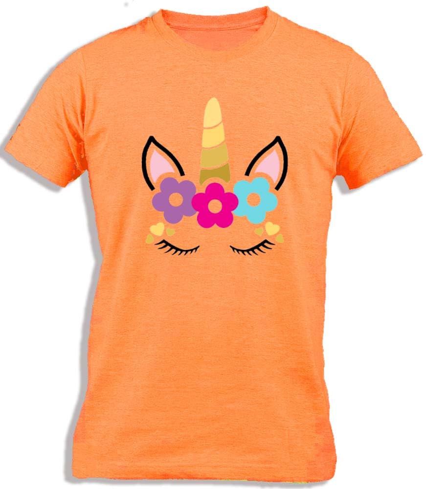 Ay Cabron™ Unicorn With Flowers Cotton T-Shirt For Kids