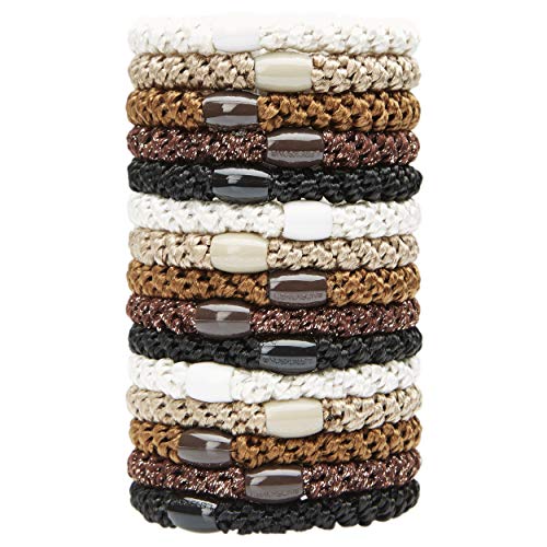 L. Erickson Grab & Go Ponytail Holder, Daily Neutral, Set Of Fifteen - Exceptionally Secure With Gentle Hold #TOP3