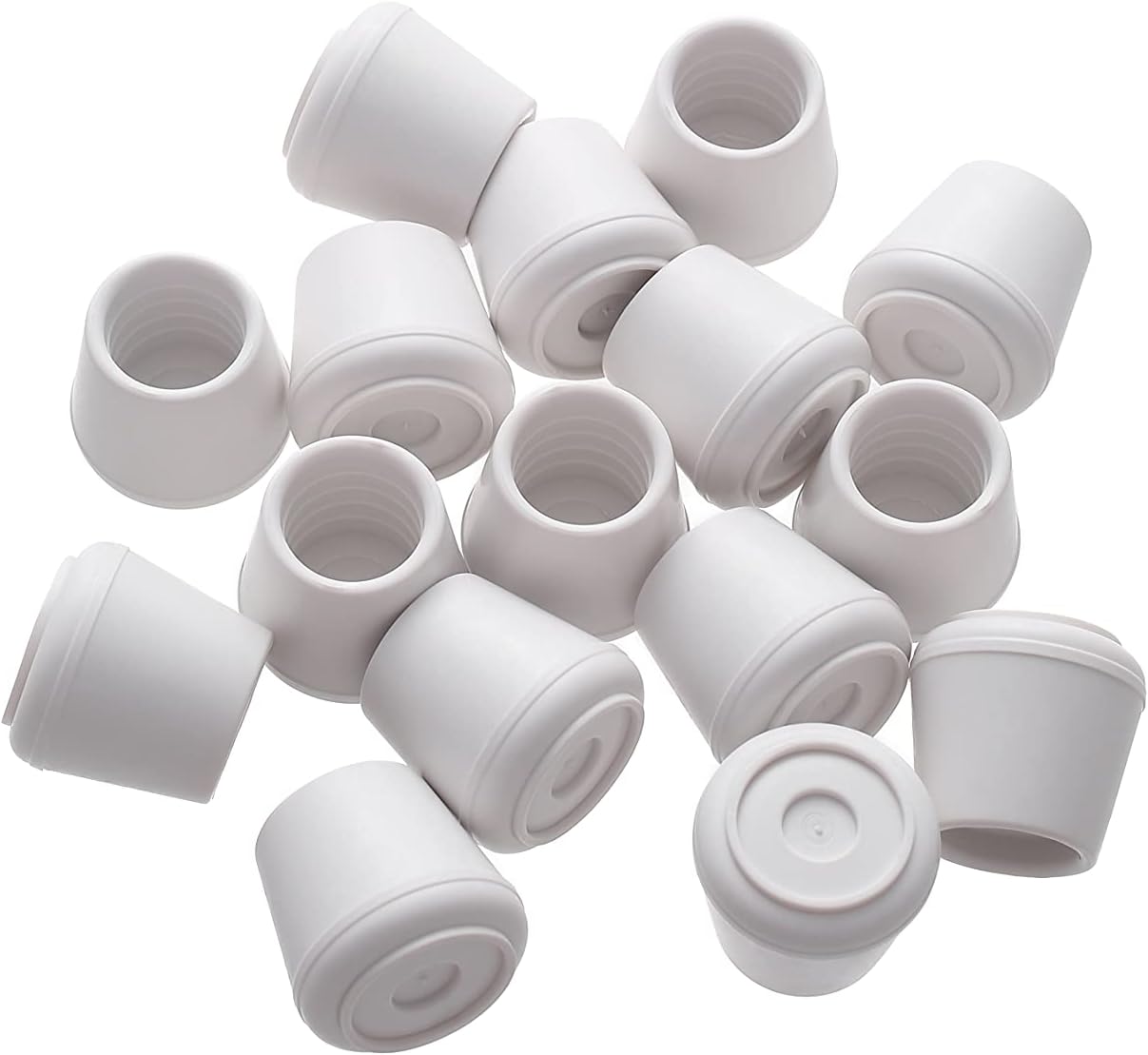 Softtouch 7/8 Inch Rubber Folding Metal Chair Leg Cap Replacement Black, 4 Pieces Furniture