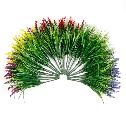 25 Bundles Mix Color Artificial Monkey Grass UV Resistant for Outdoor — view 4