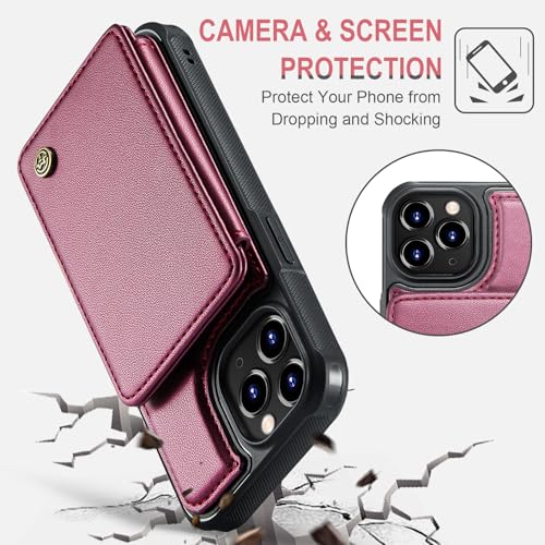 image for Vinich for iPhone 11 Pro Max Wallet Case with Card Holder, RFID Blocki