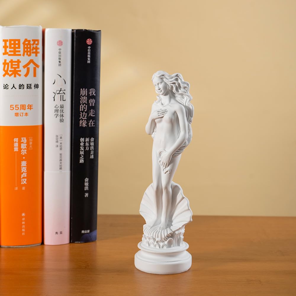 Amazon.co.jp: ヴィーナス像 彫刻 置物 ホワイト 樹脂製 18cm 貝殻