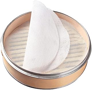 GUCUJI 4Pcs 8 inch Non stick Silicone Steamer Liners Mesh Mat Pad Steamed Buns Dumplings Baking Pastry Dim Sum Mesh