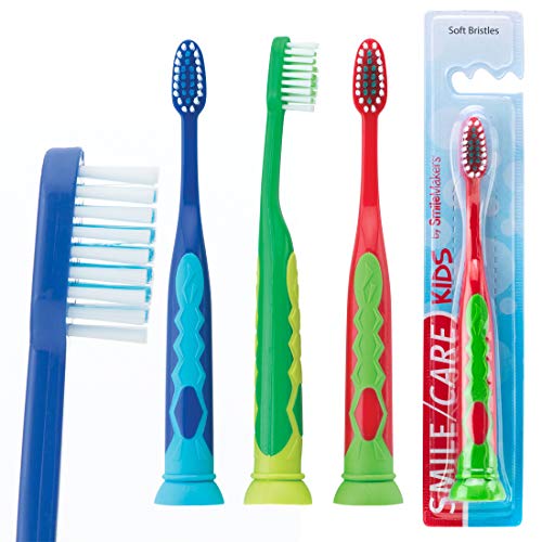 SmileMakers Youth Suction Cup SmileCare Toothbrush - Children's Dental Hygiene Products - 48 per Pack