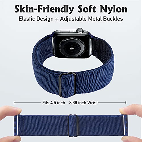 Image of Arae Stretchy WatchBand Compatible for Apple Watch Band 49 /45 /44 /42 /41 /40mm /38mm Comfortable Adjustable Sport Band for iWatch Series 10 9 8 7 6 5 4 SE 3 2 1 Women Men