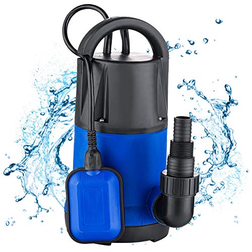Homdox 1HP Sump Pumps Plastic Well Pump Submersible Water Pump Heavy Duty Utility Pump Water Transfer (US Stock)