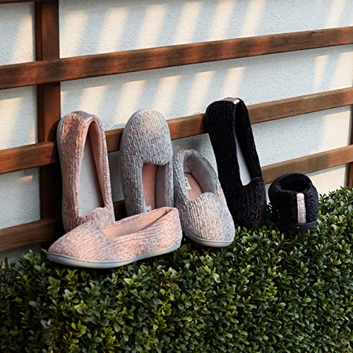 Floopi Slippers For Women Chenille Cozy Memory Foam House Shoes With Warm Velour Lining, Ladies Closed Back Slippers With Rubber Sole (Xl, Grey-357) #TOP1