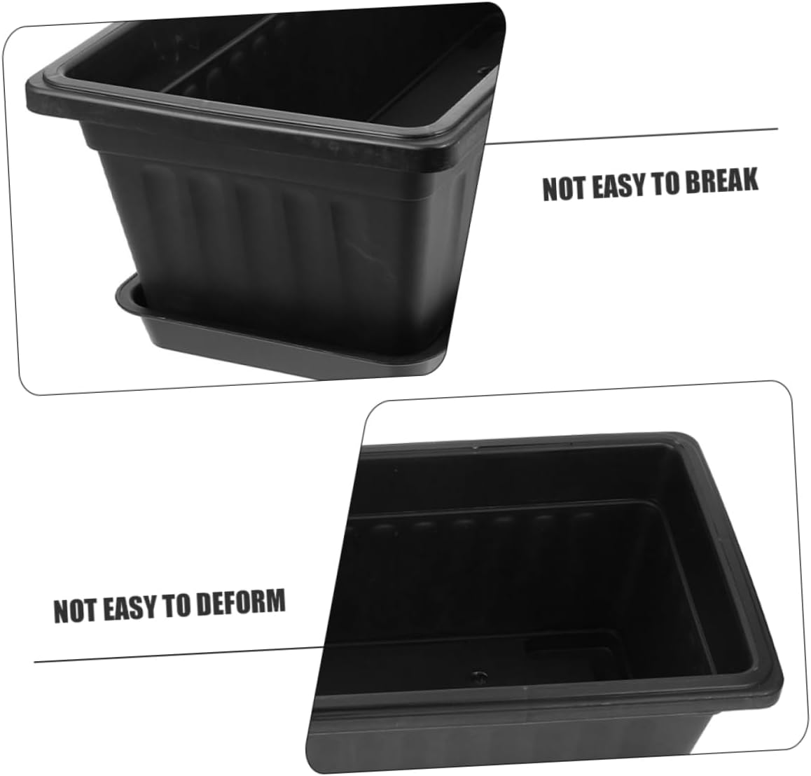 3sets Plant Pots Saucer Plastic Plant Nursery Garden Pots for Indoor Outdoor Orchid for