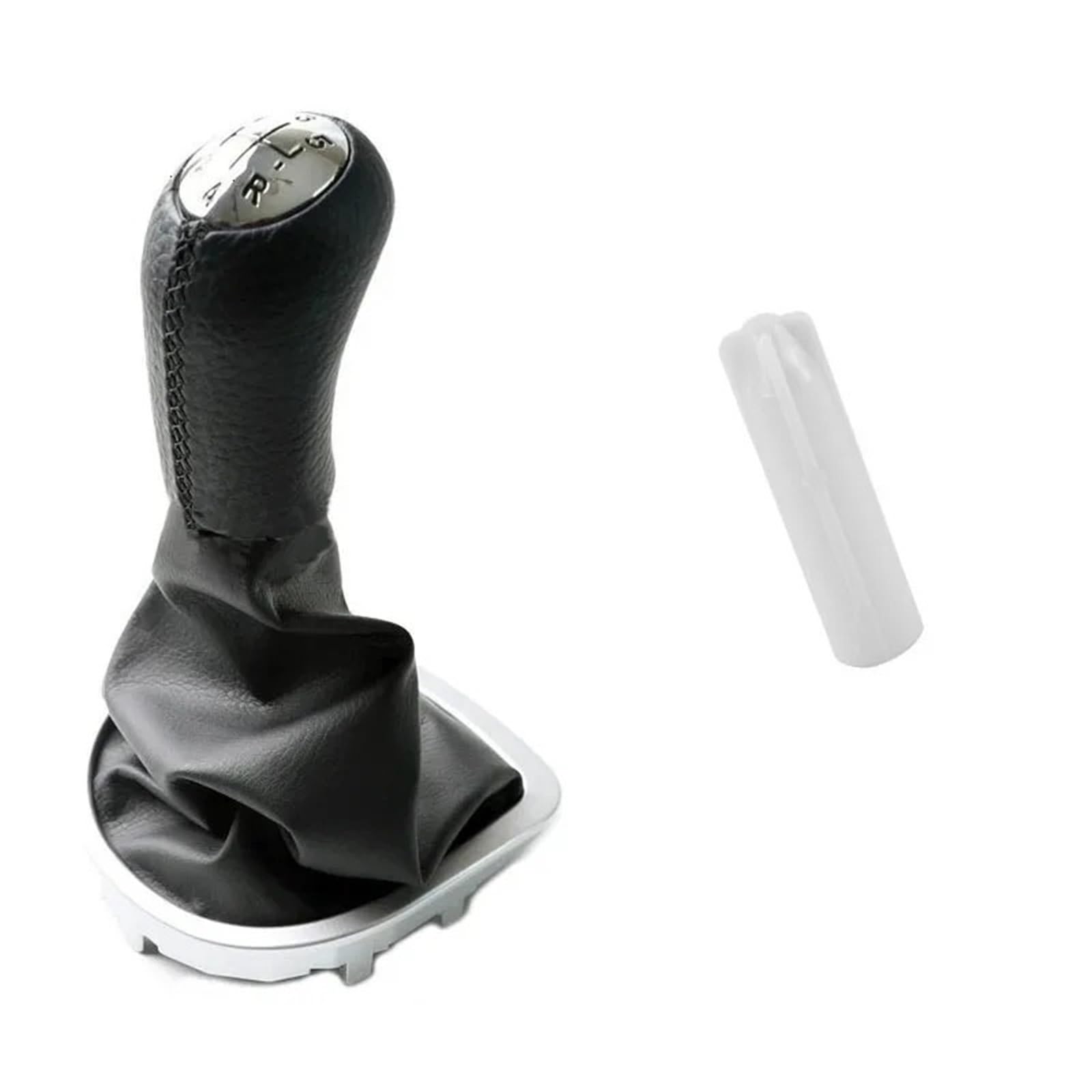Jxewmtmc for Clio 3 III 5 Speed Leather Gear Shift Knob Stick Gaiter Gear Stick Shift Cover