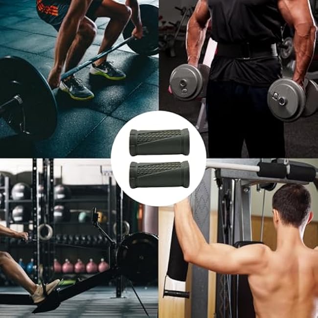 Professional Angled Fat Grips ¨C Rotating Ergonomic Handles for Barbell, Dumbbell, and Powerlifting Strength Training (1 Pair)