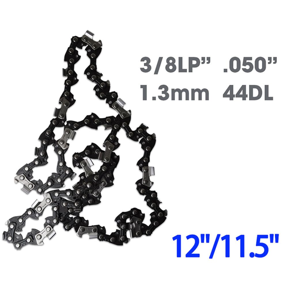 Mini motosierra de 8 pulgadas 1/4quot; Cadenas semicincel de paso 48 eslabones impulsores .043quot; Cadenas de calibre, piezas de corte de madera para sierra eléctrica, cadena 3x