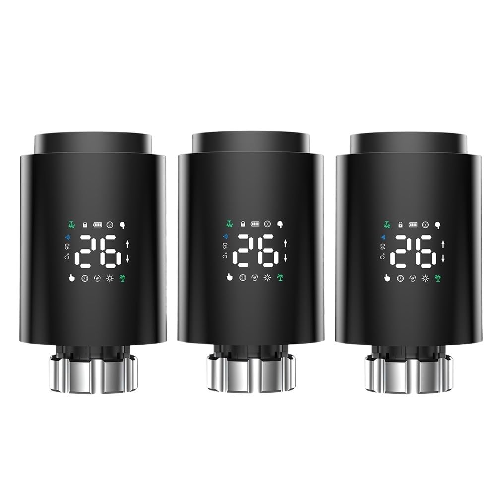 Vanne de radiateur thermostatique programmable TRV contre le gaspillage d'énergie de chauffage