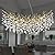 EWIMXSVC Modern Crystal Chandelier for Dining Room, 47" Gold Tree Branches Chandeliers 14 Lights Large Rectangular Chandeliers for High Ceilings Hanging Lights Fixture Master Bedroom Chandelier