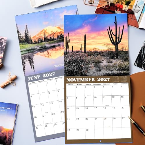 Image of 2027 Calendar - 2027 Wall Calendar - 2027 National Parks Wall Calendar | Jan 2027 - Dec 2027, 12 inch x 24 inch (Open), Thick & Sturdy Paper, Beautiful National Parks
