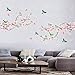 Alicemall Rose Fleur Fleur Arbre Oiseaux Stickers Muraux Papier Peint Étanche Pour Tv Fond Décor Mural Art Decal Home Decor