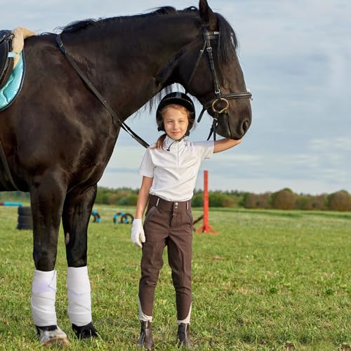Image of Hosuly 12 Pack Horse Bandages Soft Fleece Leg Wraps, 9.2 ft Long Wrap for Helping Prevent Horse from Tendon Damage and Keep Clean and Safe(White)