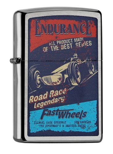 Zippo 200 Chrome brossé briquet haut de gamme d'une solidité remarquable