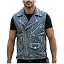 Blue Distressed Vest
