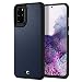 Produktbild CYRILL von Spigen Leather Brick kompatibel mit Samsung Galaxy S20 Plus Hülle, (2020) (6,7 Zoll) Premium Kunstleder mit Soft TPU - Navy Blau