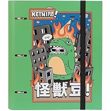 Official Ketnipz Premium 3 Ring Binder - File Folder 12.6 x 10.6 inches, Durable Hard Cover Ring Binder, Organizer for School or Office - Ketnipz Gift - Kawaii Stationery - Ketnipz Merchandising