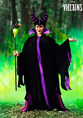 Disney Sleeping Beauty Adult Maleficient Robe Womens, Long Black Evil Robe Halloween Costume 2X #TOP1