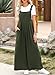 Dokotoo Womens Oversized Jungle Green Jumpsuits for Women Overalls Loose Casual Wide Leg One Piece Sleeveless Solid Jumpsuit Long Pant Rompers with Pockets 2026 Fashion X-Large