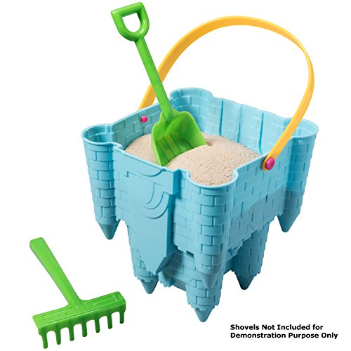 Top Race Burg Sand Castle Strandeimer Eimer Set Sandburg Spielzeug, Verschiedene Farben, 8 inch Pails – Bild 3
