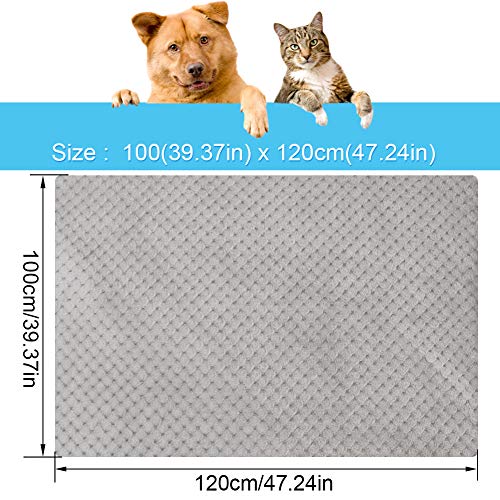 Onarway Bilayer Fluffy Sherpa Dog Blankets Thicken 39.4 x 47.2 inch Soft Washable Pet Throw Blanket Sleep Bed Mat for… - Image 4