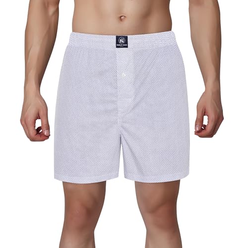 Men's Boxer 5 Pack Cotton Boxer Shorts, Comfy Cotton Boxers for Man, Printed & Plaid Multi-color Boxers, Sleepwear3