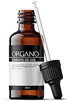 ORGANO Óleo Vegetal de Semente de Uva 100% Puro e Natural - Hidratação Profunda para Pele e Cabelos - 30ml