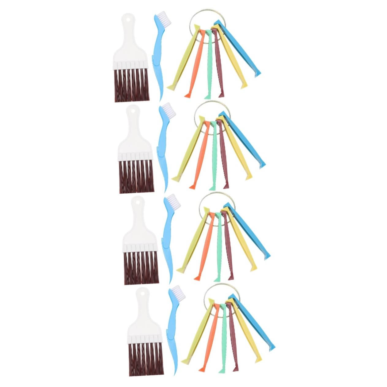 Cabilock 4 Set di Pettini per Alette del Condensatore - Spazzola per La Pulizia del Condizionatore Alette per Elettrodomestici Facili da Usare E Robuste 3 Pezzi * 4