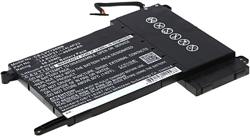 Replacement Battery for Lenov'o 5B10H22084,5B10H22085,L14L4P23,L14M4P23,L14S4P22,PN:5B10H22084,5B10H22085,L14L4P23,L14M4P23,L14S4P22,4000mAh