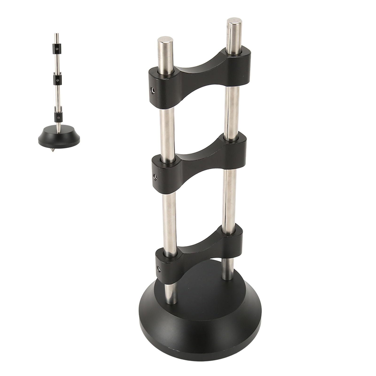 KUIDAMOS Stojak na Kable HiFi Premium Stop Aluminium Redukujący Wibracje Stojak na Organizery na Głośniki i Wzmacniacze 9,8 Cala
