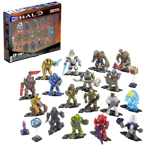 Mega Halo, Conjunto de construcción con Figuras de acción, Pack de Personajes con 339 Piezas, articulación Que Puede Adoptar Poses, 5cm de Altura, Coleccionable para niños y niñas o Adultos, HXL07