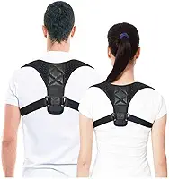 Corretor Postural Unissex — Alinha Coluna e Ombros, Alívio das Dores nas Costas, Cinta Ergonômica Confortável Ajustável P/GG